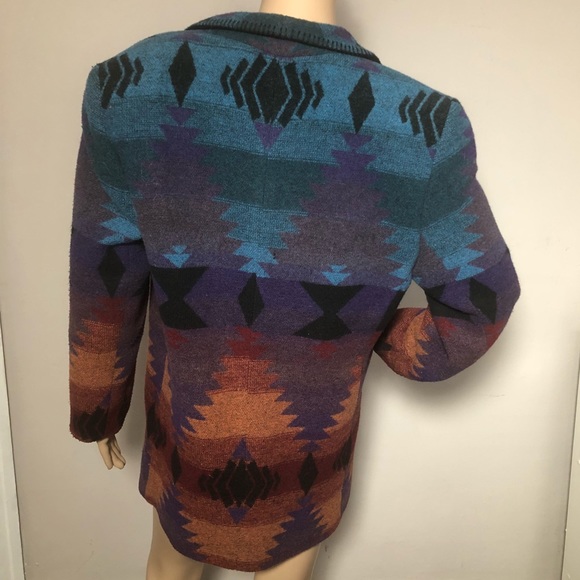 Vintage Southwest Aztec Wool Blazer Jacket - Picture 5 of 5